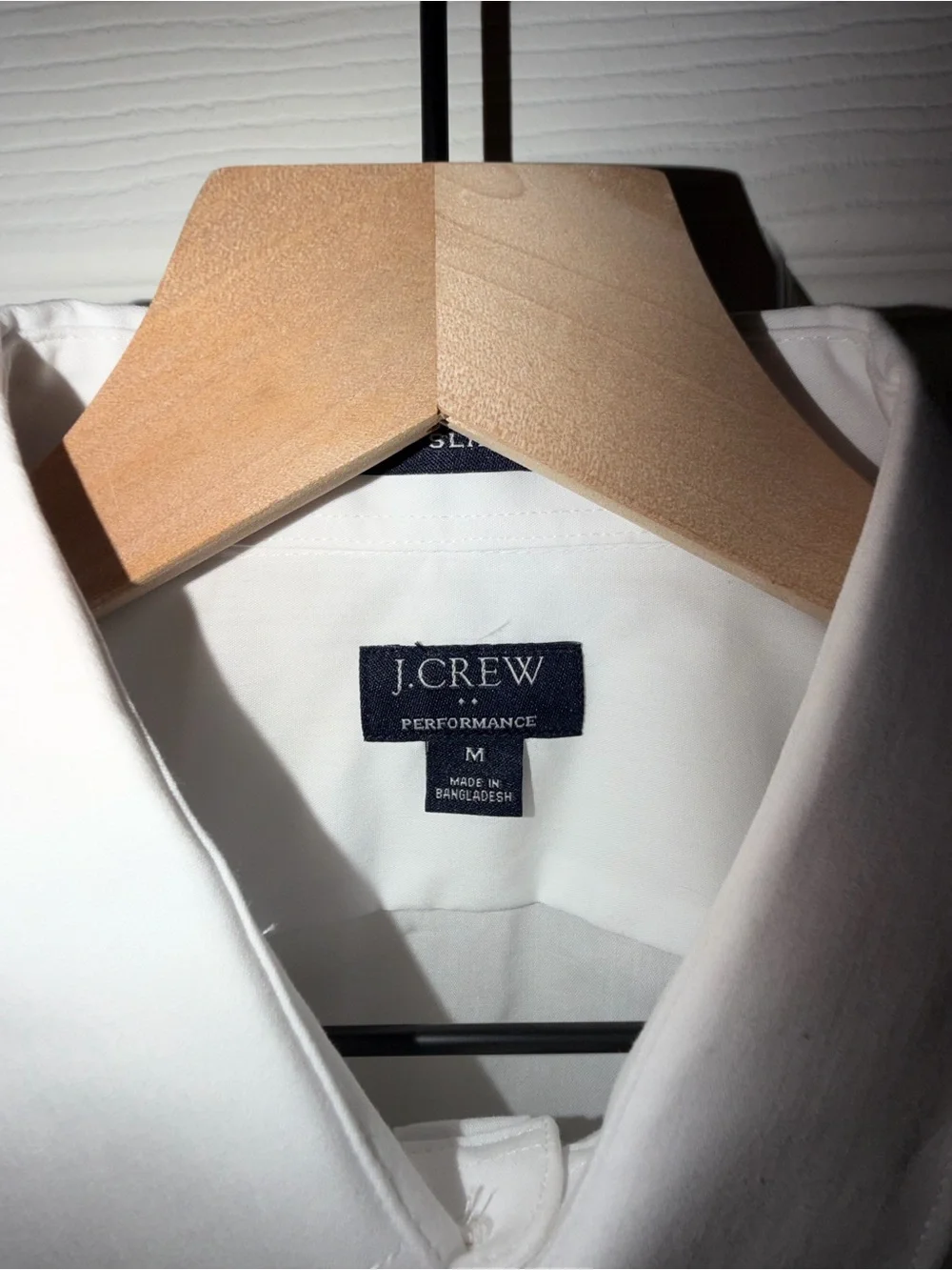 J. Crew Men's White Spread Collar Dress Shirt